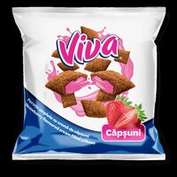 VIVA Pernițe umplute cu cremă de căpșuni 100g (bax 24 buc)