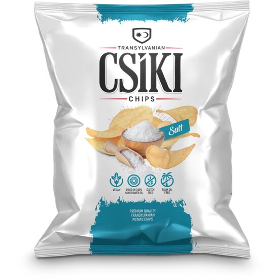 Csiki Chips sare 125gr (bax 9 buc)
